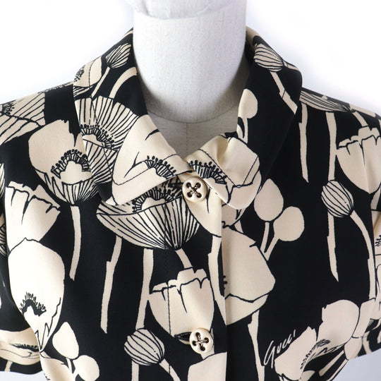 GUCCI one piece 653181 Main: 93% rayon, Main: 7% polyurethane Black beige Women M Used Authentic