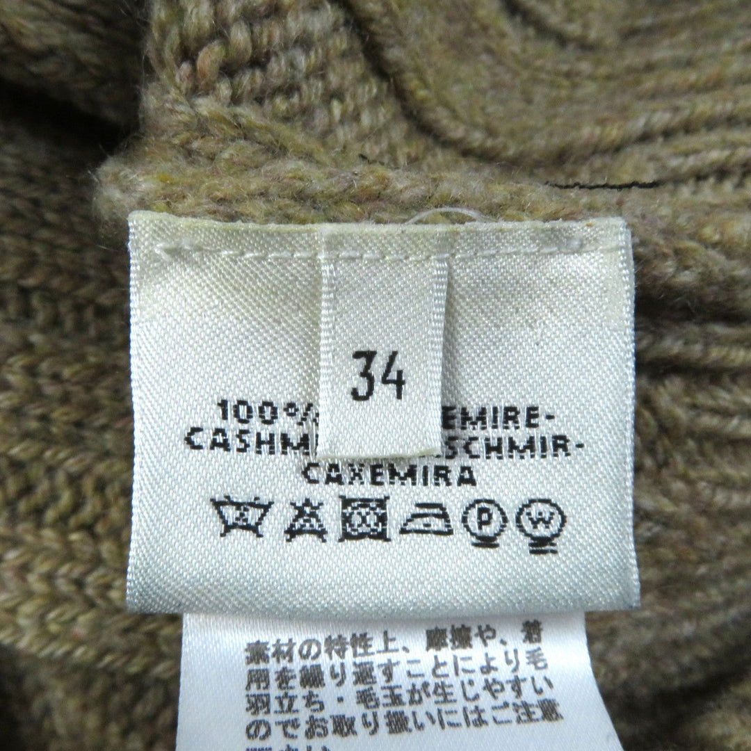 HERMES one piece Main: 100% cashmere Brown Women 34 Used Authentic