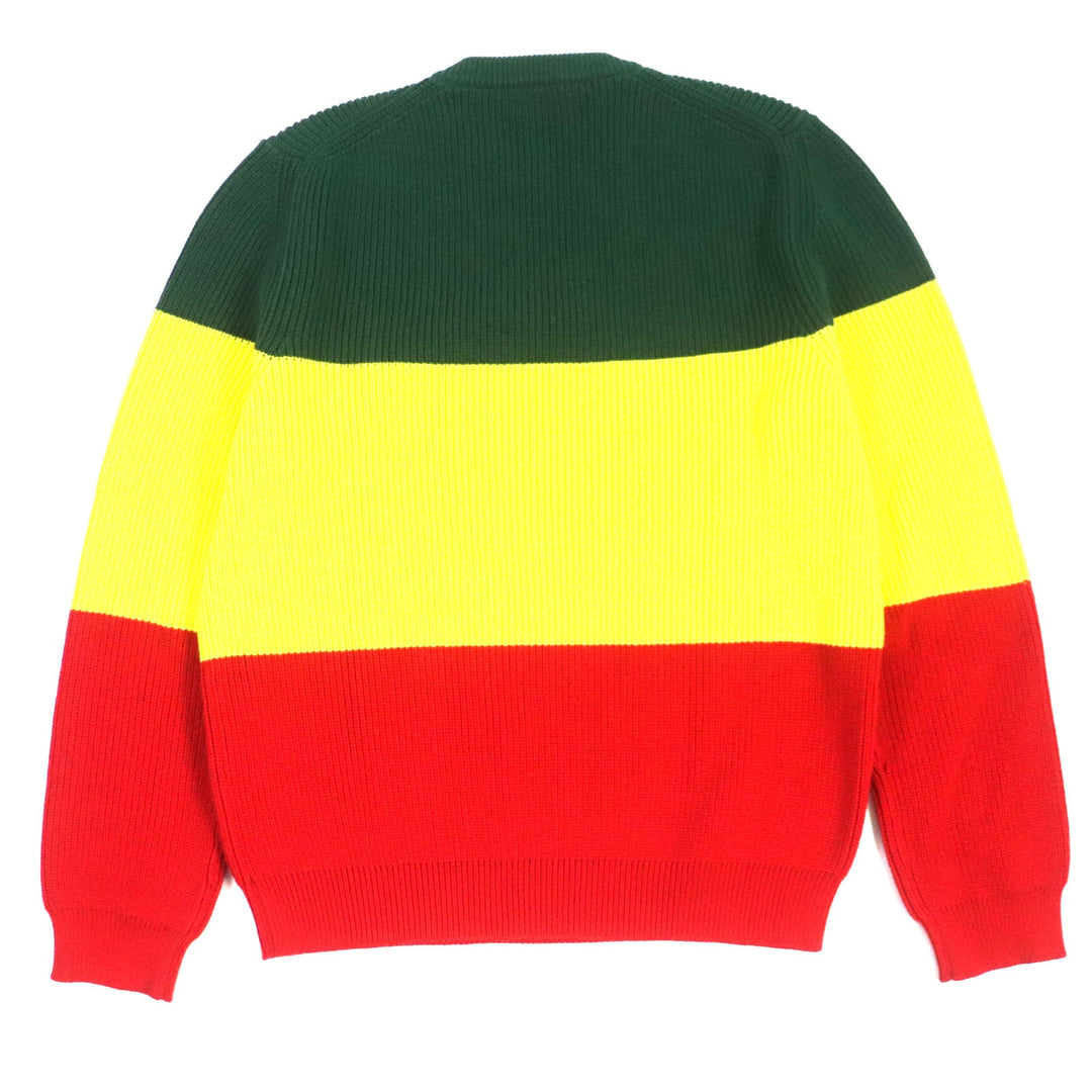 LOUIS VUITTON knit Main: 51% cotton, Main: 49% polyester Multi rasta color jamaica mens L Used Authentic