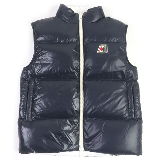 MONCLER Down vest Main: 100% nylon, Filling: 90% down, Filling: 10% feather Navy MONGINEVRO GILET mens 1 Used Authentic