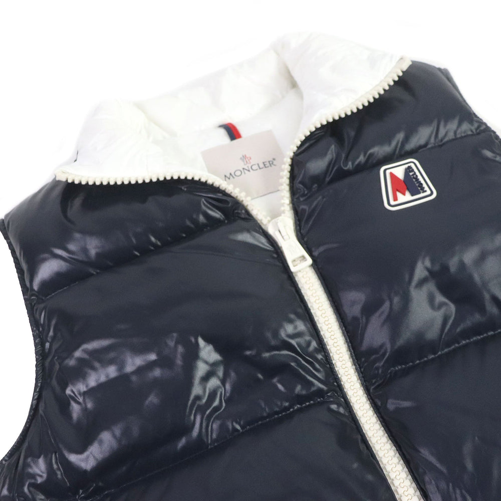 MONCLER Down vest Main: 100% nylon, Filling: 90% down, Filling: 10% feather Navy MONGINEVRO GILET mens 1 Used Authentic