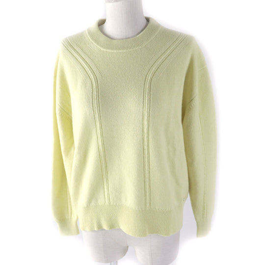 HERMES knit Main: 100% cashmere yellow Women 34 Used Authentic