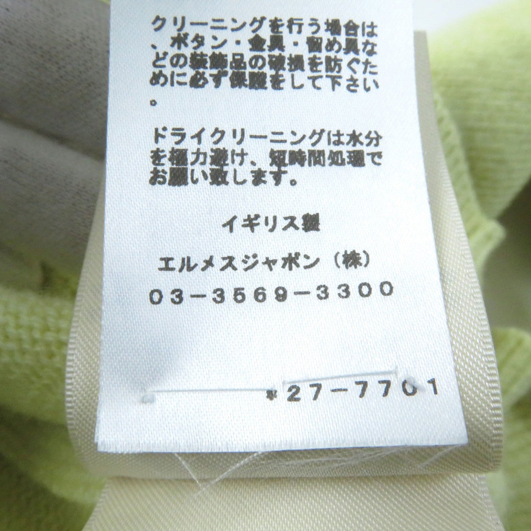 HERMES knit Main: 100% cashmere yellow Women 34 Used Authentic