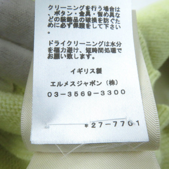 HERMES knit Main: 100% cashmere yellow Women 34 Used Authentic