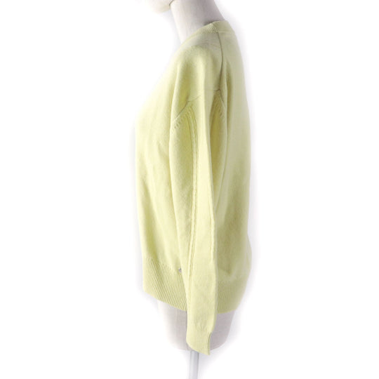 HERMES knit Main: 100% cashmere yellow Women 34 Used Authentic