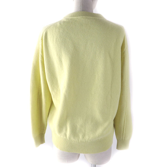 HERMES knit Main: 100% cashmere yellow Women 34 Used Authentic