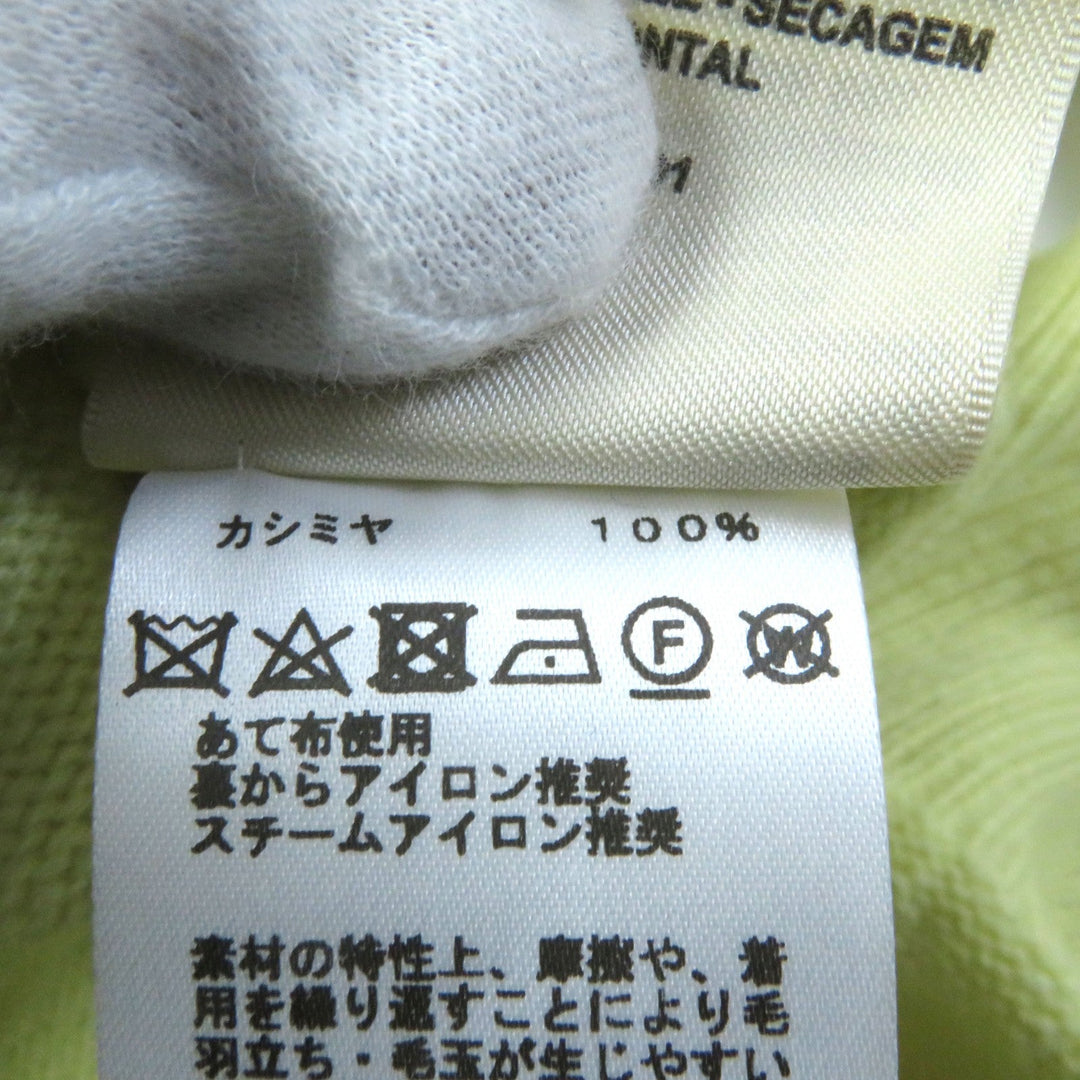 HERMES knit Main: 100% cashmere yellow Women 34 Used Authentic