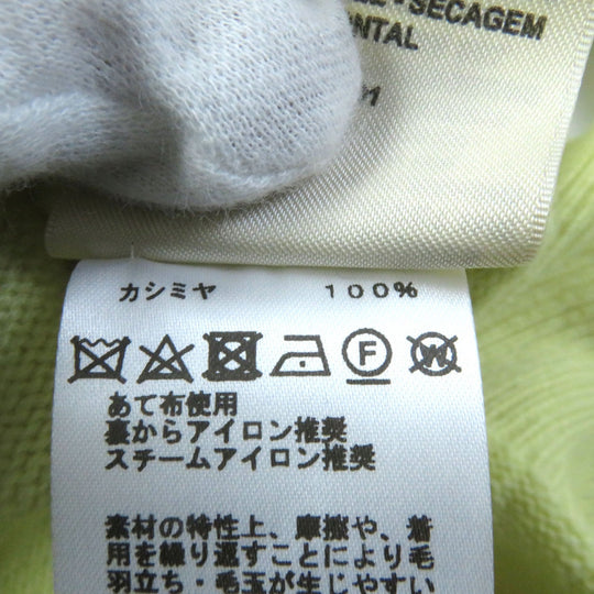 HERMES knit Main: 100% cashmere yellow Women 34 Used Authentic