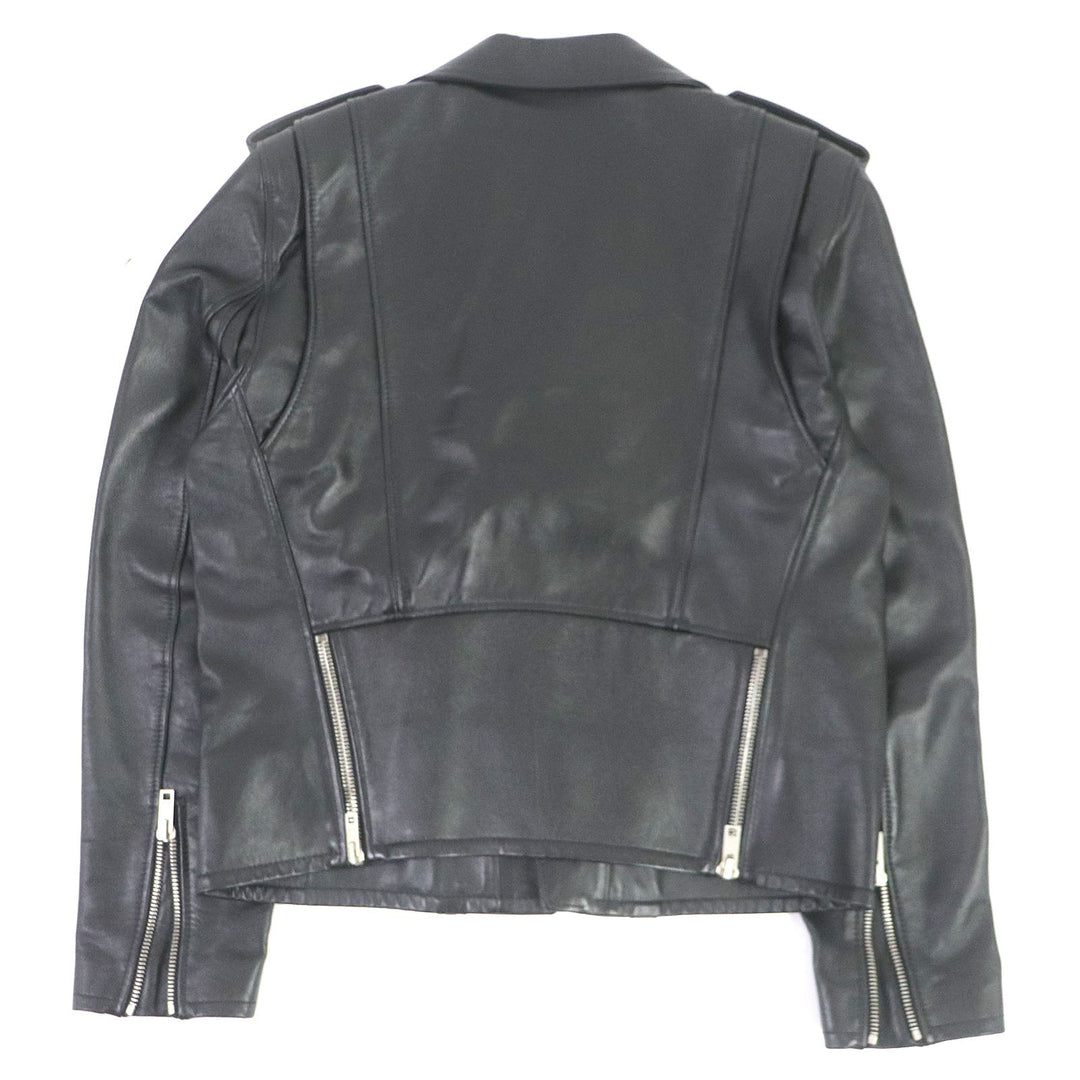 CELINE Riders jacket 2E158599E Outer: Leather, Lining: Cupra 68%, Lining: Cotton 32% black mens 50 Used Authentic