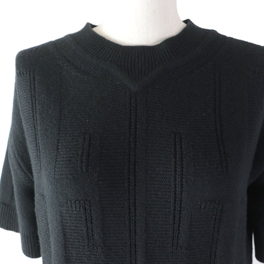 HERMES one piece Main: 100% wool black Women 34 Used Authentic