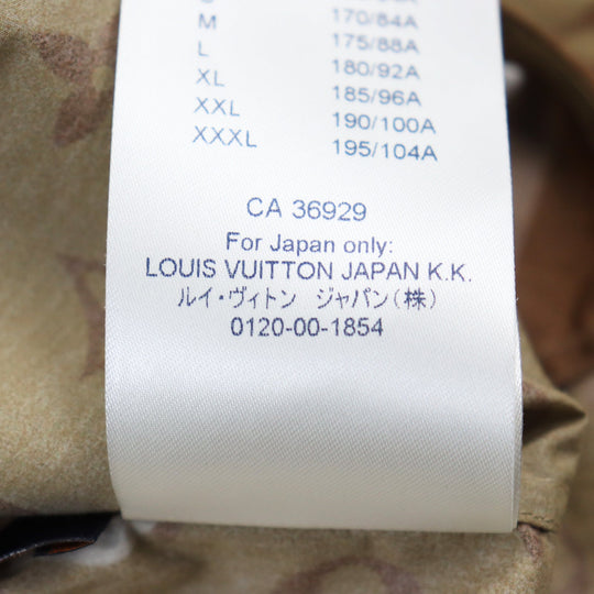 LOUIS VUITTON Long sleeve shirt HIS07W Main: 100% cotton Brown type Camouflage Pattern mens M Used Authentic