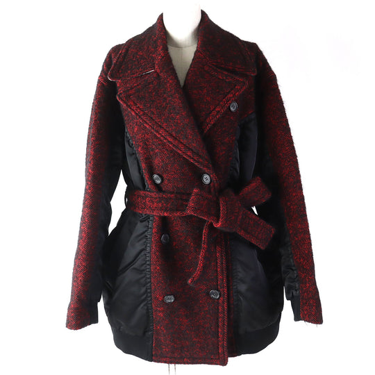 N°21 Jacket C20IN2M wool Red black 40