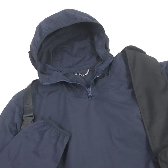 LOUIS VUITTON Blouson Main: 95% nylon, Main: 5% polyurethane, Part: 100% nylon Navy mens 52 Used Authentic