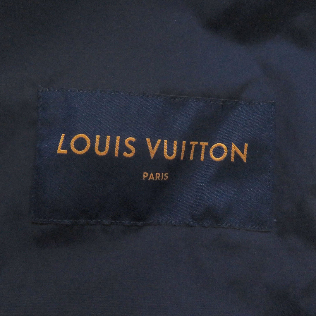 LOUIS VUITTON Blouson Main: 95% nylon, Main: 5% polyurethane, Part: 100% nylon Navy mens 52 Used Authentic