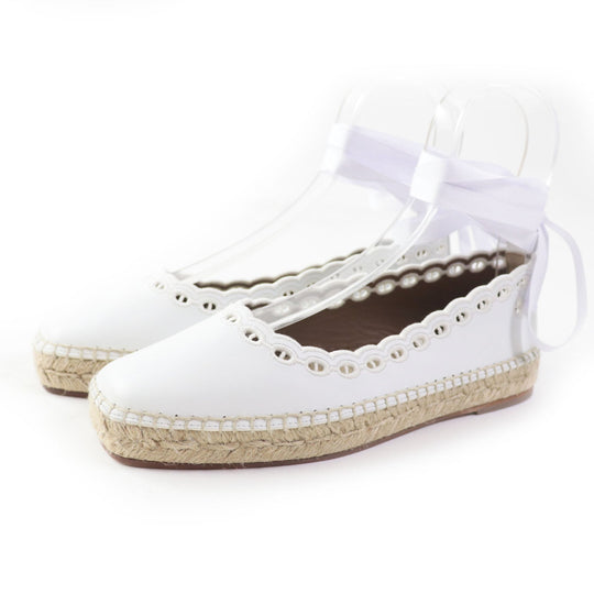 HERMES Leather shoes Main: Leather white Guapa Women 36 Used Authentic