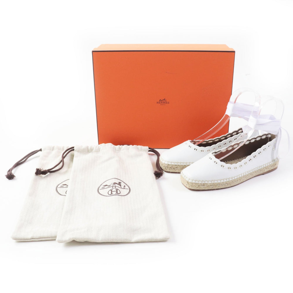 HERMES Leather shoes Main: Leather white Guapa Women 36 Used Authentic