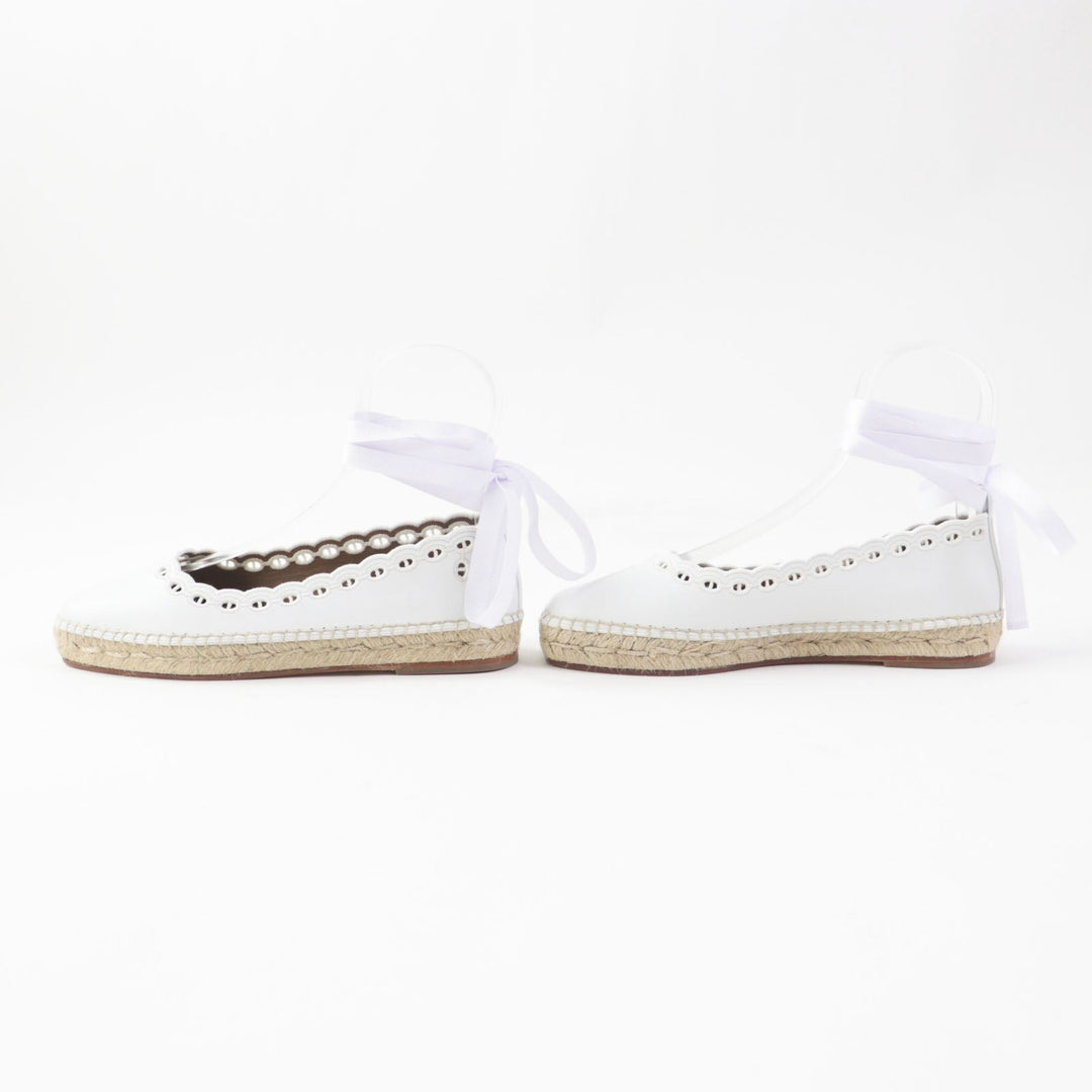 HERMES Leather shoes Main: Leather white Guapa Women 36 Used Authentic