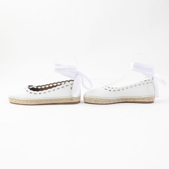 HERMES Leather shoes Main: Leather white Guapa Women 36 Used Authentic
