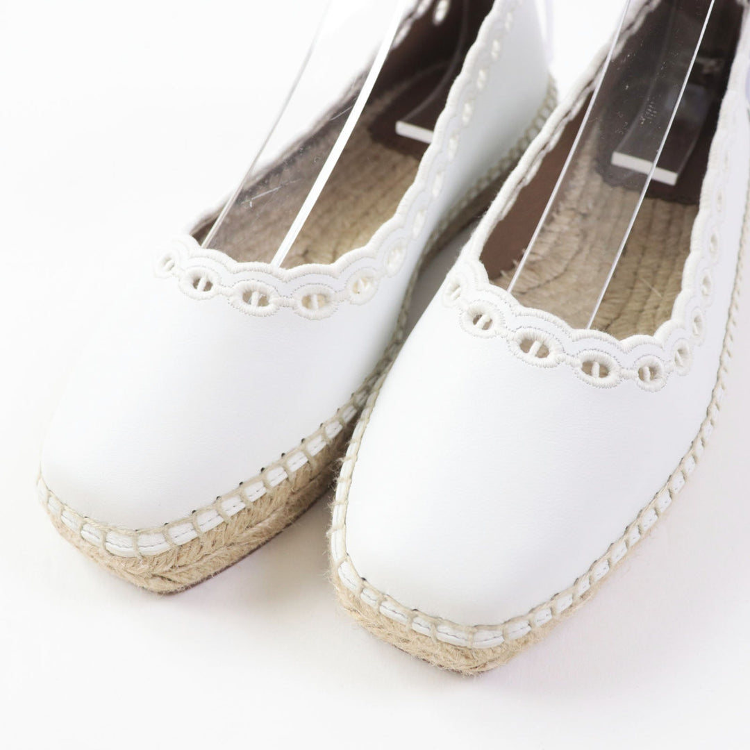 HERMES Leather shoes Main: Leather white Guapa Women 36 Used Authentic
