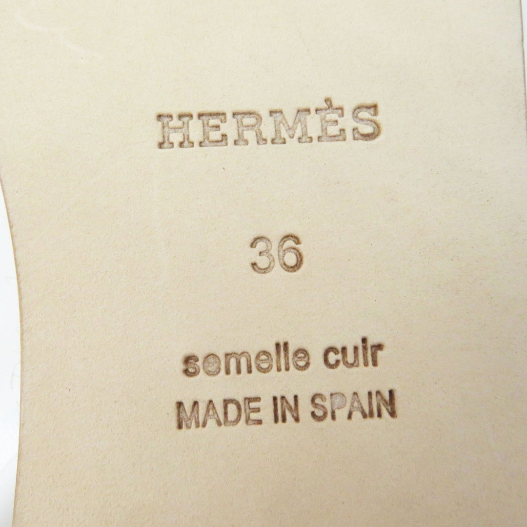 HERMES Leather shoes Main: Leather white Guapa Women 36 Used Authentic