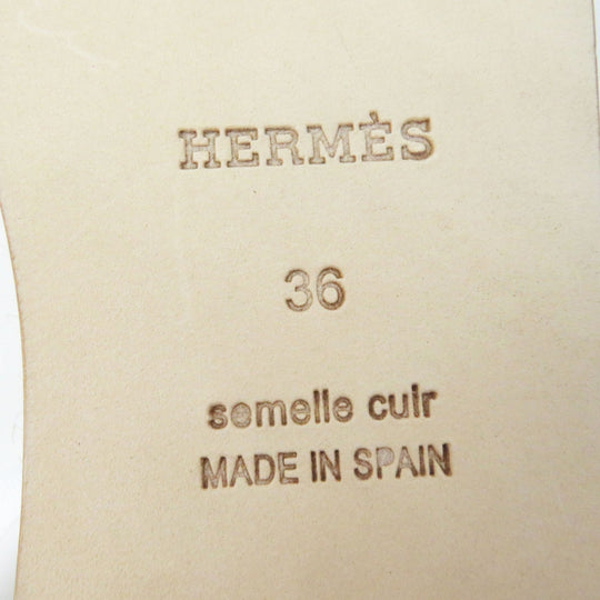 HERMES Leather shoes Main: Leather white Guapa Women 36 Used Authentic