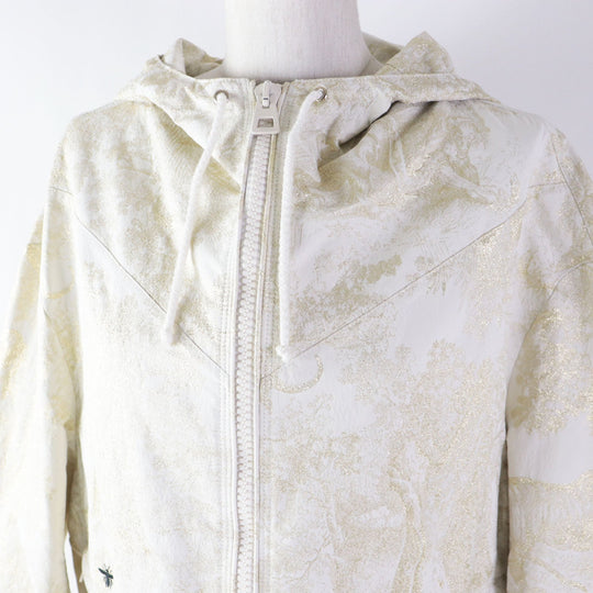 Christian Dior Nylon jacket 217C31A2985 Main: 79% polyester, 13% nylon, 8% nylon light beige gold Toile de Jouy Windbreaker Women S Used Authentic