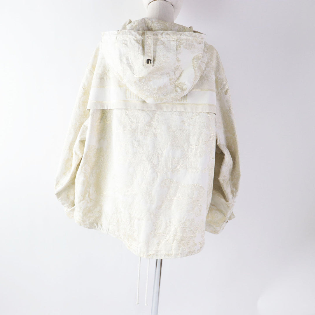 Christian Dior Nylon jacket 217C31A2985 Main: 79% polyester, 13% nylon, 8% nylon light beige gold Toile de Jouy Windbreaker Women S Used Authentic