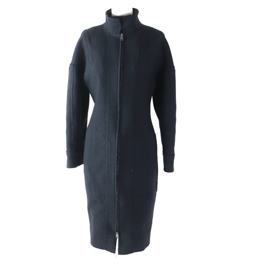 FENDI coat Outer: 90% wool, Outer: 10% cashmere, Lining: 100% cotton Dark navy Women 40 Used Authentic