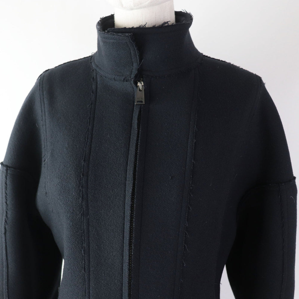 FENDI coat Outer: 90% wool, Outer: 10% cashmere, Lining: 100% cotton Dark navy Women 40 Used Authentic