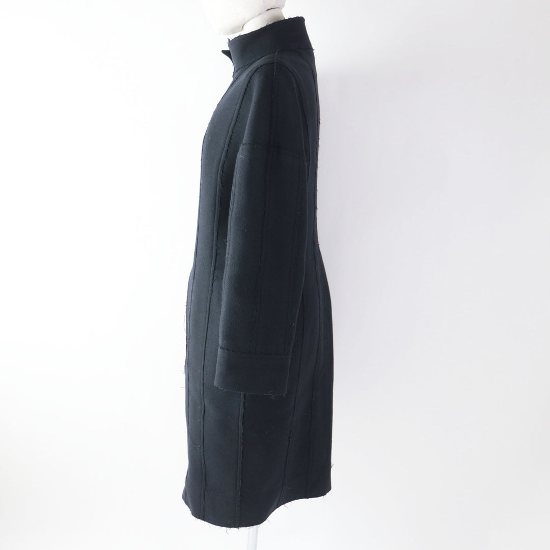 FENDI coat Outer: 90% wool, Outer: 10% cashmere, Lining: 100% cotton Dark navy Women 40 Used Authentic
