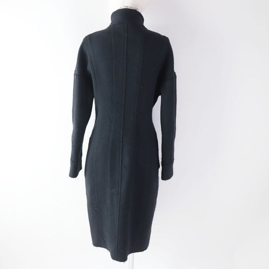 FENDI coat Outer: 90% wool, Outer: 10% cashmere, Lining: 100% cotton Dark navy Women 40 Used Authentic