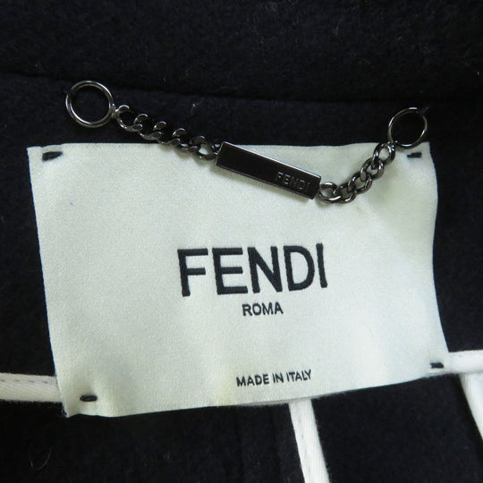 FENDI coat Outer: 90% wool, Outer: 10% cashmere, Lining: 100% cotton Dark navy Women 40 Used Authentic
