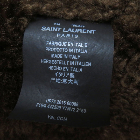 SAINT LAURENT PARIS Mouton coat 442509 Main: 100% mouton Brown Women 36 Used Authentic