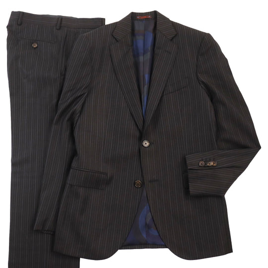 ETRO suit Outer: 100% wool, Lining: 100% silk, Lining: 70% acetate, Lining: 30% cupra Brown type mens 46 Used Authentic