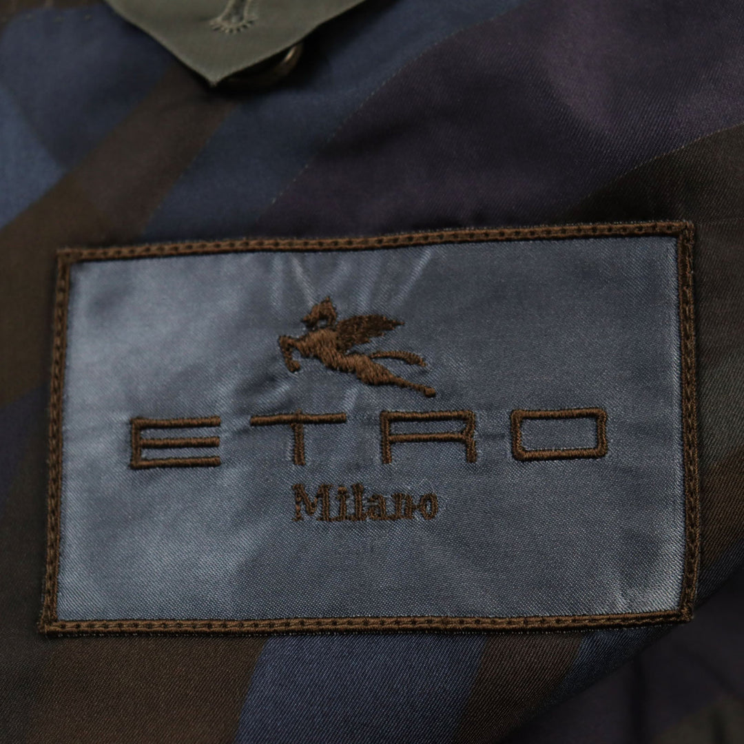 ETRO suit Outer: 100% wool, Lining: 100% silk, Lining: 70% acetate, Lining: 30% cupra Brown type mens 46 Used Authentic