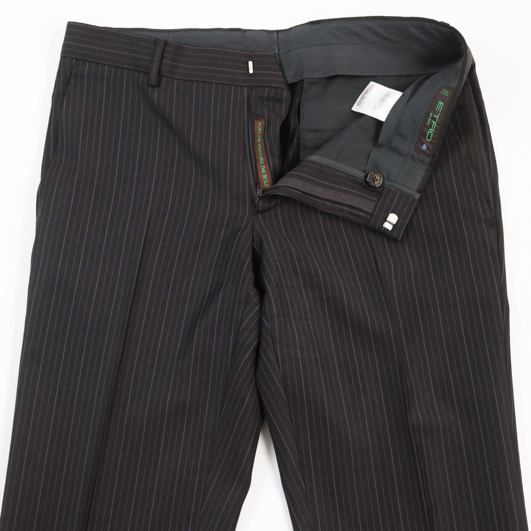 ETRO suit Outer: 100% wool, Lining: 100% silk, Lining: 70% acetate, Lining: 30% cupra Brown type mens 46 Used Authentic