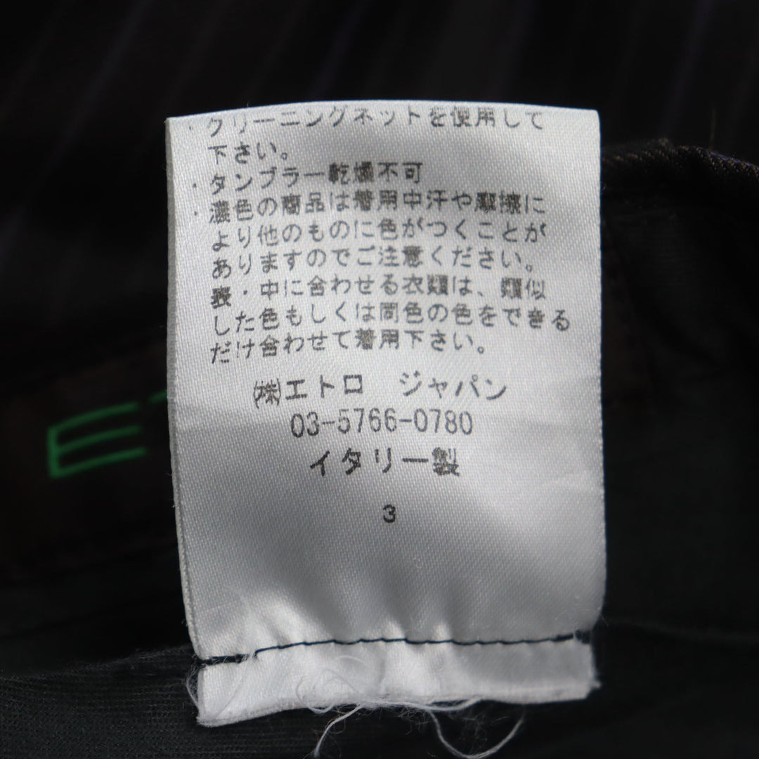 ETRO suit Outer: 100% wool, Lining: 100% silk, Lining: 70% acetate, Lining: 30% cupra Brown type mens 46 Used Authentic