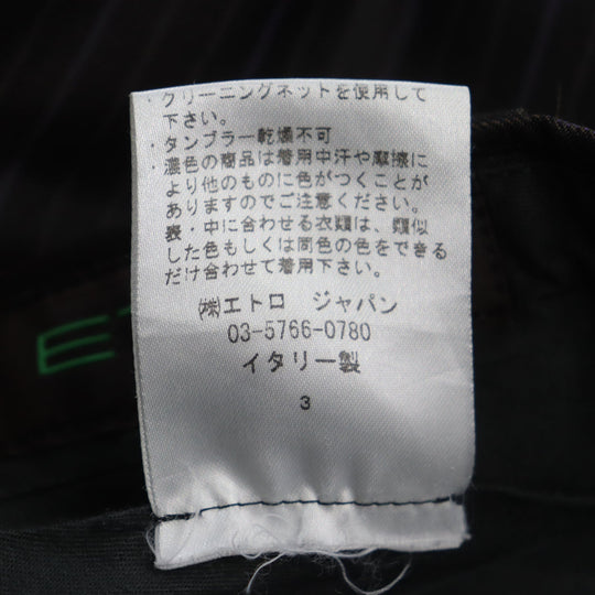 ETRO suit Outer: 100% wool, Lining: 100% silk, Lining: 70% acetate, Lining: 30% cupra Brown type mens 46 Used Authentic
