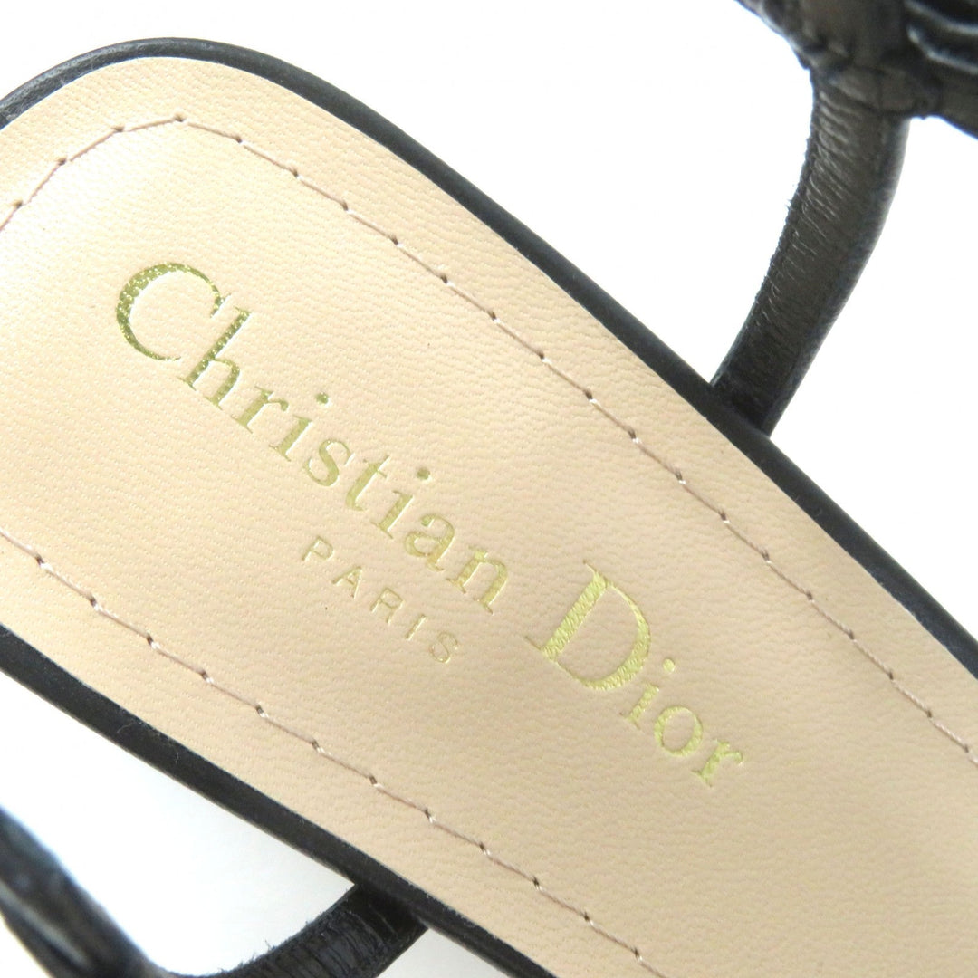 Christian Dior Sandals Main: Satin, lambskin black Dway Women 37 1/2 Used Authentic