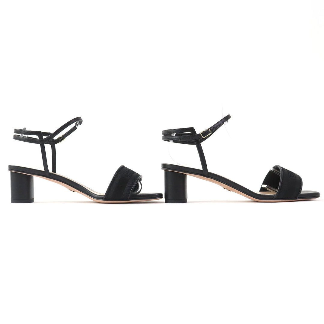 Christian Dior Sandals Main: Satin, lambskin black Dway Women 37 1/2 Used Authentic