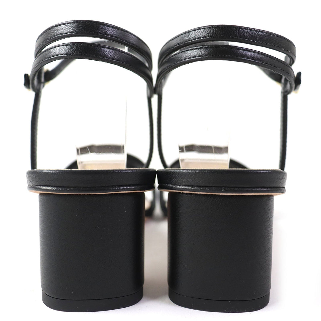 Christian Dior Sandals Main: Satin, lambskin black Dway Women 37 1/2 Used Authentic