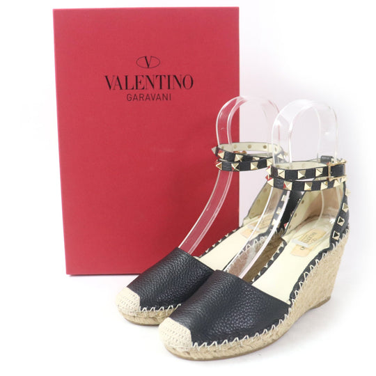 Valentino Garavani Sandals Main: Leather black Women 36 Used Authentic