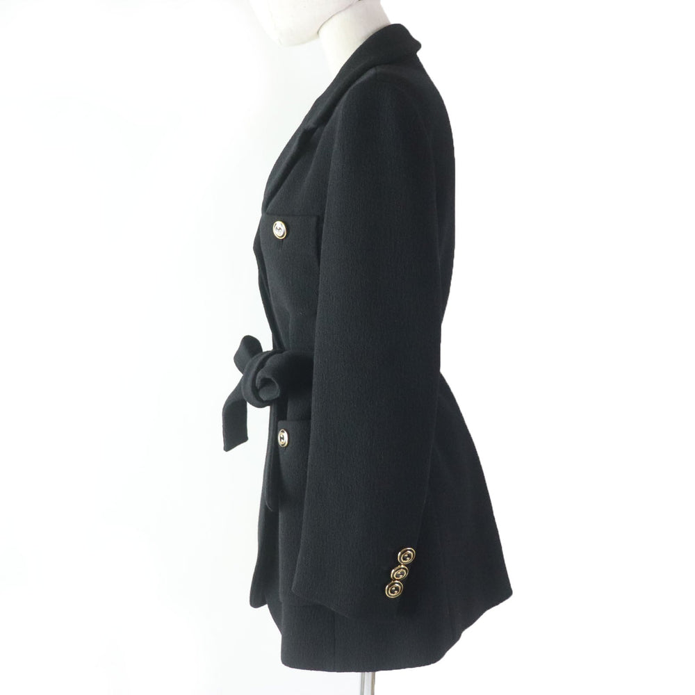GUCCI coat 619253 Main: 100% wool, Lining: 100% rayon black Women 42 Used Authentic