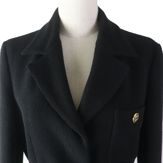 GUCCI coat 619253 Main: 100% wool, Lining: 100% rayon black Women 42 Used Authentic