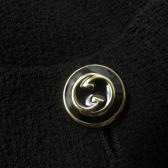 GUCCI coat 619253 Main: 100% wool, Lining: 100% rayon black Women 42 Used Authentic