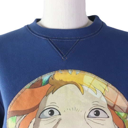 LOEWE sweat SB44Y24X02 Main: 100% cotton, Part: 100% cotton, Embroidery: 100% polyester blue howl's moving castle hin Women XS Used Authentic