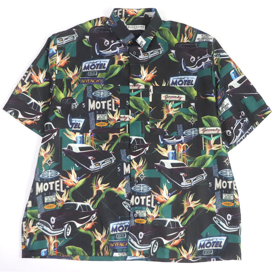 GIVENCHY Short sleeve shirt BM60NT13K4 Main: 100% silk black mens 39 Used Authentic