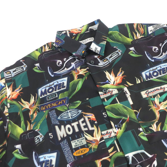 GIVENCHY Short sleeve shirt BM60NT13K4 Main: 100% silk black mens 39 Used Authentic