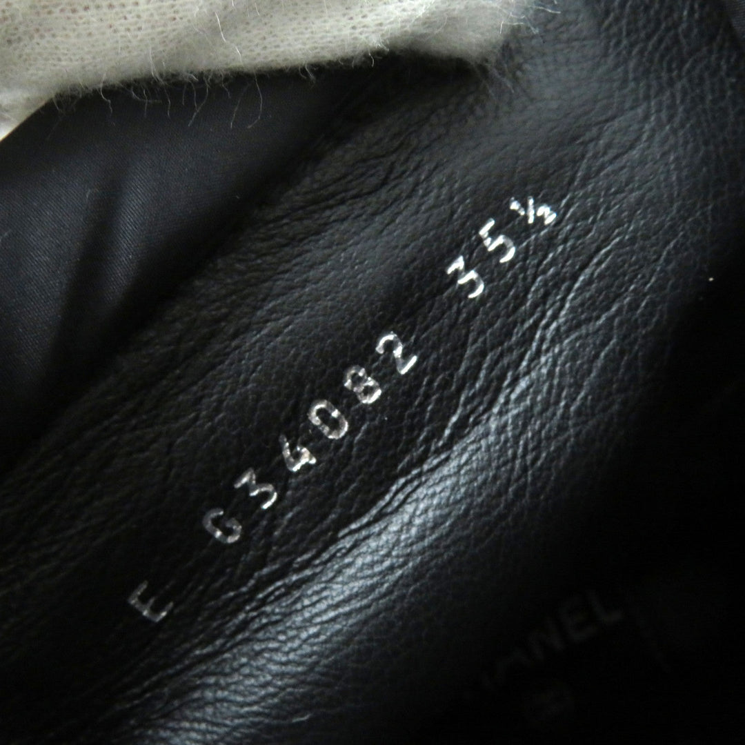 CHANEL short boots G34082 Nylon black COCONEIGE COCONEIGE 35 1/2
