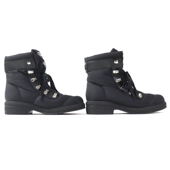 CHANEL short boots G34082 Nylon black COCONEIGE COCONEIGE 35 1/2